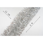 Beteala Craciun, Flippy, argintiu, marimea: 2 m x 11 cm material:folie PVC, interior/exterior