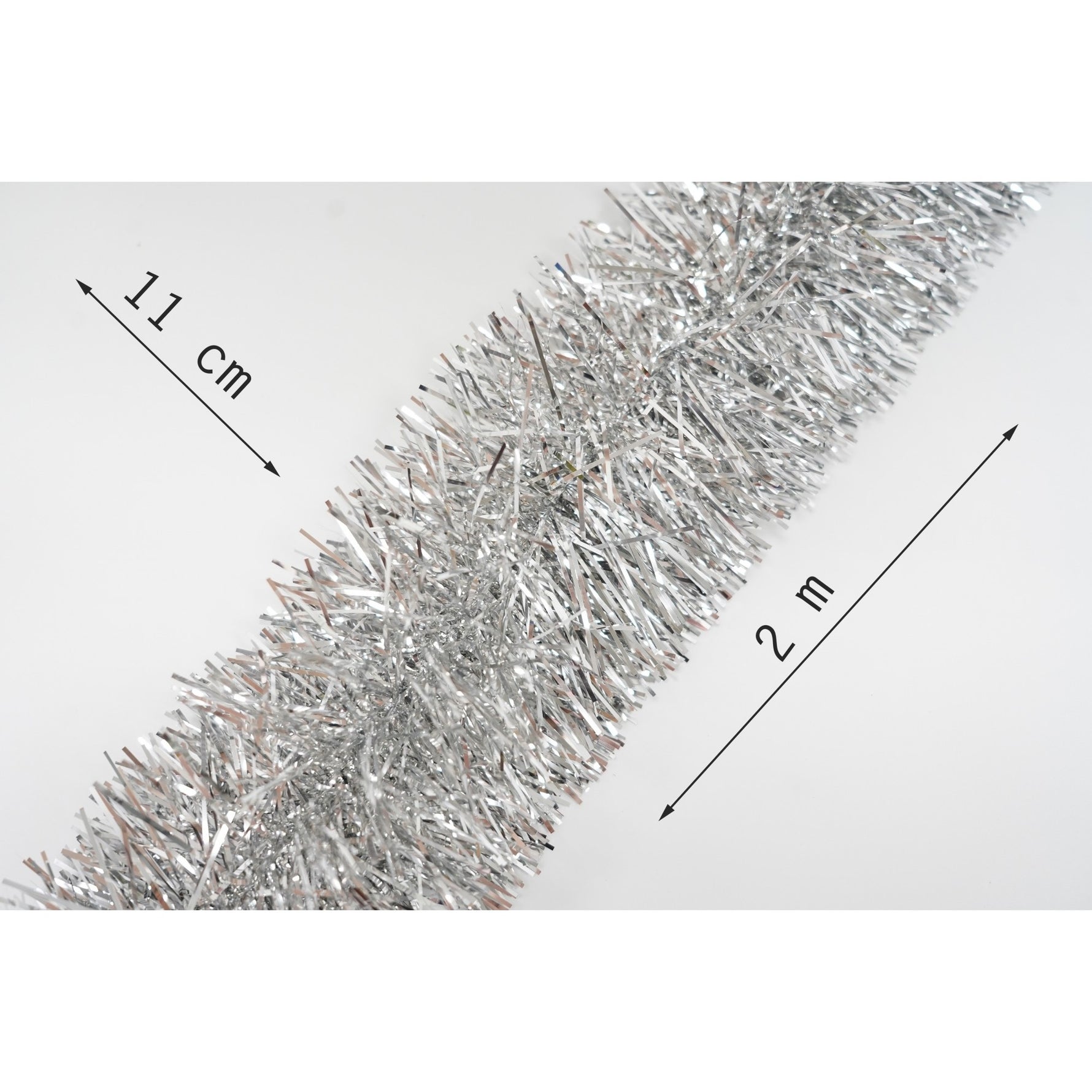Beteala Craciun, Flippy, argintiu, marimea: 2 m x 11 cm material:folie PVC, interior/exterior