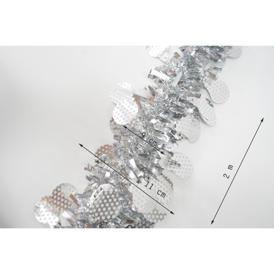Beteala Craciun, Flippy, argintiu, marimea: 2 m x 11 cm x 9 cm material:folie PVC, interior/exterior