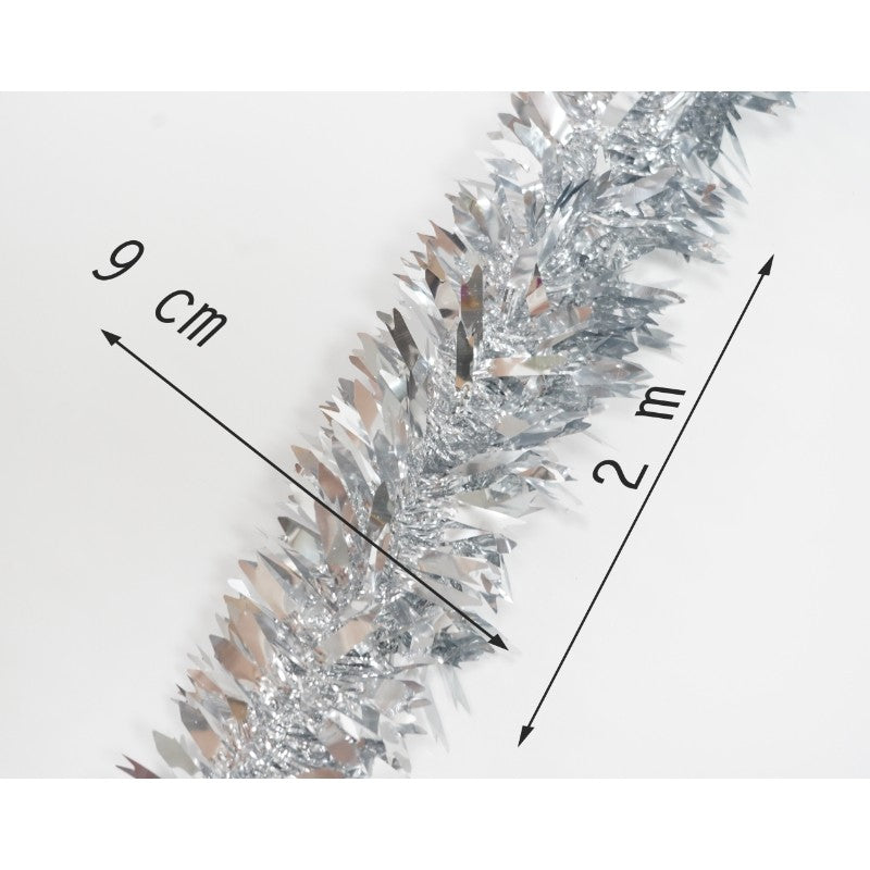 Beteala Craciun, Flippy, argintiu, marimea: 2 m x 6.5 cm material:folie PVC, interior/exterior
