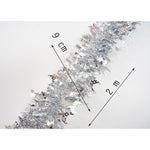 Beteala Craciun, Flippy, argintiu, marimea: 2 m x 9 cm x 9 cm material:folie PVC, interior/exterior