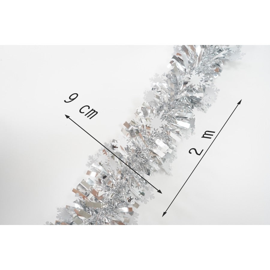 Beteala Craciun, Flippy, argintiu, marimea: 2 m x 9 cm x 9 cm material:folie PVC, interior/exterior