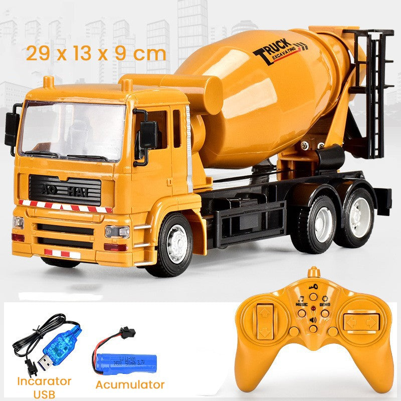 Camion Betoniera Jucarie pentru Copii, Flippy, Jucarie Camion Betoniera cu Telecomanda, Jucarie de Constructie,