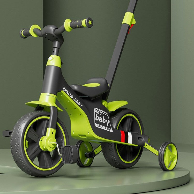 Bicicleta Multifunctionala pentru Copii, Flippy, 3 in 1 Bicicleta Troller Tricicleta, 2-6 ani, cu Roti Auxiliare,