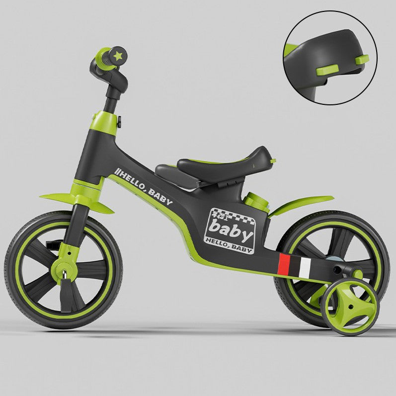 Bicicleta Multifunctionala pentru Copii, Flippy, 3 in 1 Bicicleta Troller Tricicleta, 2-6 ani, cu Roti Auxiliare,