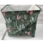 Cutie de Depozitare Pliabila, Flippy, Impermeabila, cu Snur, Capacitate 100 L, cu Manere, 50x50x40cm, Model Frunze,