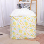 Cutie de Depozitare Pliabila, Flippy, Impermeabila, cu Snur, Capacitate 100 L, cu Manere, 50x50x40cm, Model Ananas,