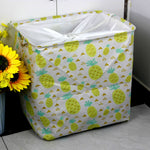 Cutie de Depozitare Pliabila, Flippy, Impermeabila, cu Snur, Capacitate 100 L, cu Manere, 50x50x40cm, Model Ananas,