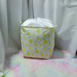 Cutie de Depozitare Pliabila, Flippy, Impermeabila, cu Snur, Capacitate 100 L, cu Manere, 50x50x40cm, Model Ananas,