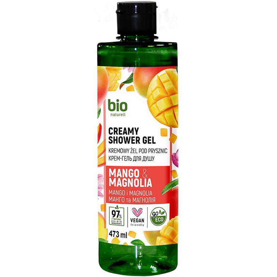 Bio Naturell, Bio Naturell, Mango & Magnolia, Gel de duș, Pentru toate tipurile de piele, 437 ml