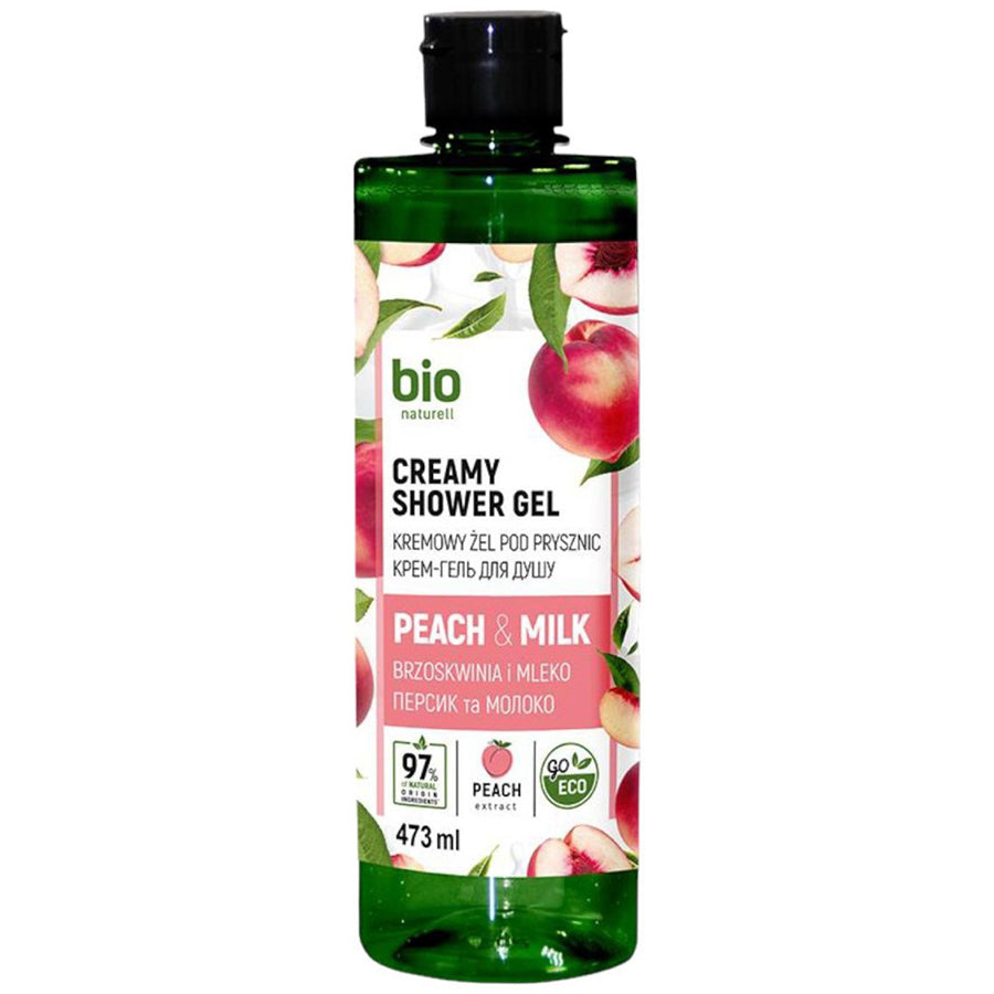 Bio Naturell, Bio Naturell, Peach & Milk Creamy, Hidratant, Gel de duș, Pentru toate tipurile de piele, 437 ml