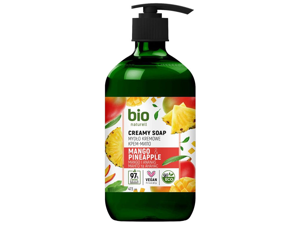 Bio Naturell, Bio Naturell, Mango & Pineapple, Săpun lichid, Pentru mâini, 437 ml