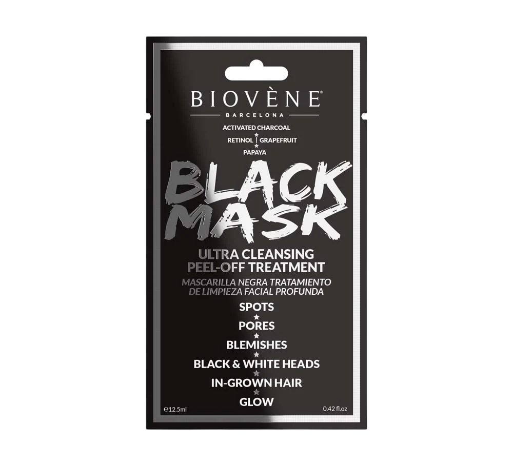 Biovene, Black Mask, Curățare, Mască peel-off, Pentru față, 12.5 ml