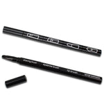 Set Pensule de Machiaj 4in1, Flippy, pentru Fard, Sprancene si Buze, 16 cm, din Plastic, Negru