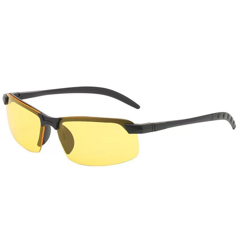 Ochelari pentru Viziune pe Timp de Noapte, Flippy, Polarizati, pentru Condus, Ciclism, cu Lentila Galbena, pentru