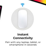 Mouse Wireless cu Gesturi, FLIPPY, Bluetooth + 2.4GHz, Reincarcabil USB, Ultra Subtire, 1600 DPI, Silentios, Design