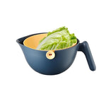 Bol cu Doua Straturi, Flippy, pentru Fructe, Legume, cu Cos de Scurgere a Apei, 2L, din ABS+PP, 29.9 x 22.5 x 11.8 cm,