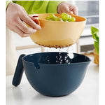Bol cu Doua Straturi, Flippy, pentru Fructe, Legume, cu Cos de Scurgere a Apei, 2L, din ABS+PP, 29.9 x 22.5 x 11.8 cm,