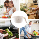Bol cu Doua Straturi, Flippy, pentru Fructe, Legume, cu Cos de Scurgere a Apei, 2L, din ABS+PP, 29.9 x 22.5 x 11.8 cm,