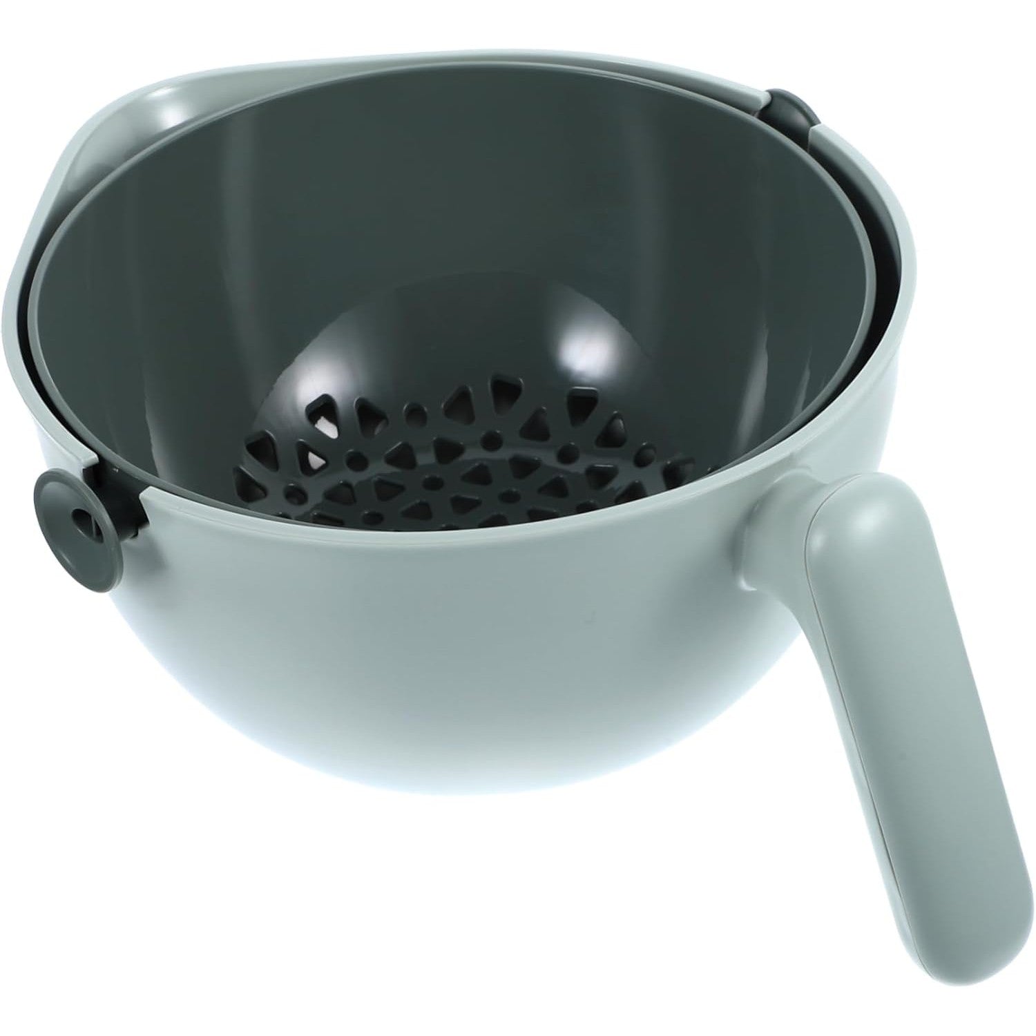 Bol cu Doua Straturi, Flippy, pentru Fructe, Legume, cu Cos de Scurgere a Apei, 2L, din ABS+PP, 29.9 x 22.5 x 11.8 cm,