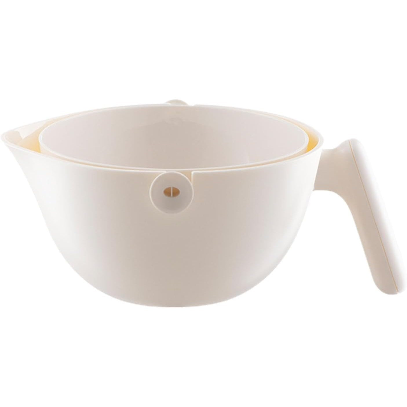 Bol cu Doua Straturi, Flippy, pentru Fructe, Legume, cu Cos de Scurgere a Apei, 2L, din ABS+PP, 29.9 x 22.5 x 11.8 cm,
