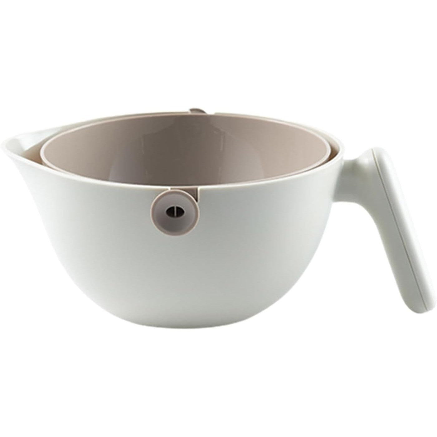 Bol cu Doua Straturi, Flippy, pentru Fructe, Legume, cu Cos de Scurgere a Apei, 2L, din ABS+PP, 29.9 x 22.5 x 11.8 cm,