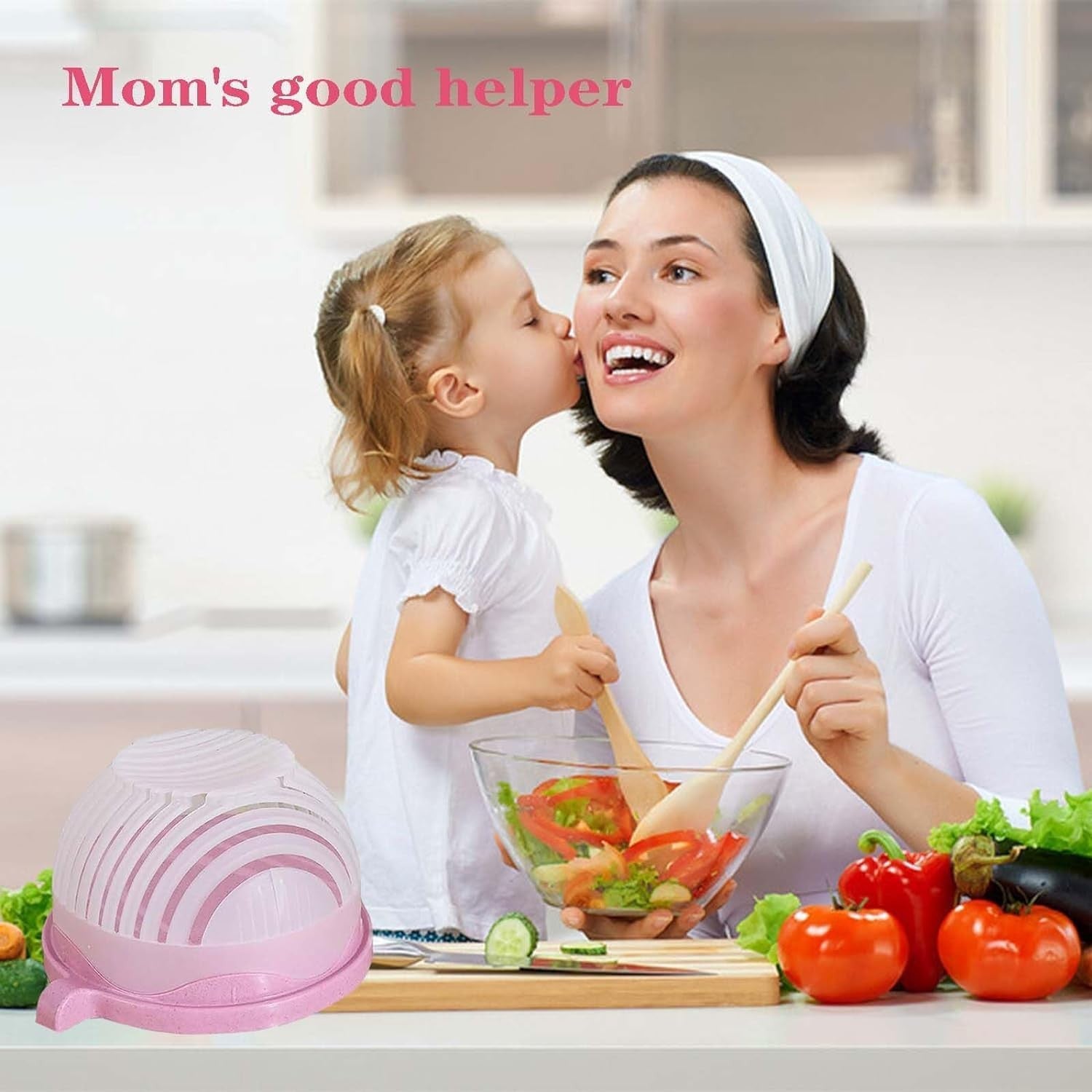 Bol Feliator pentru Salata, Flippy, Castron Multifunctional pentru Legume si Fructe, pentru Spalat si Taiat Legumele,