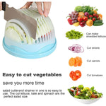 Bol Feliator pentru Salata, Flippy, Castron Multifunctional pentru Legume si Fructe, pentru Spalat si Taiat Legumele,
