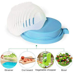 Bol Feliator pentru Salata, Flippy, Castron Multifunctional pentru Legume si Fructe, pentru Spalat si Taiat Legumele,