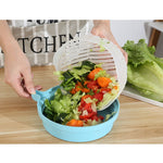 Bol Feliator pentru Salata, Flippy, Castron Multifunctional pentru Legume si Fructe, pentru Spalat si Taiat Legumele,