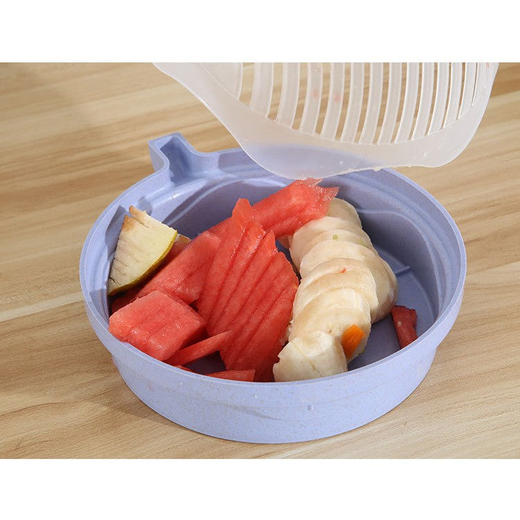 Bol Feliator pentru Salata, Flippy, Castron Multifunctional pentru Legume si Fructe, pentru Spalat si Taiat Legumele,