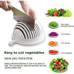 Bol Feliator pentru Salata, Flippy, Castron Multifunctional pentru Legume si Fructe, pentru Spalat si Taiat Legumele,