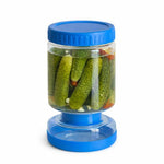 Borcan de Muraturi, Flippy, Borcan cu Separator Divizat de 34oz pentru Lichide, Ermetic, Termorezistent, Tip Clepsidra,