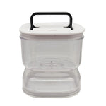 Borcan pentru Muraturi, Flippy, cu Separator pentru Lichide, Ermetic, Termorezistent, Tip Clepsidra, 1400 ml, ABS, Alb,