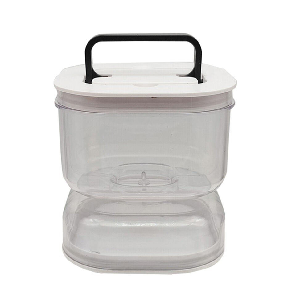 Borcan pentru Muraturi, Flippy, cu Separator pentru Lichide, Ermetic, Termorezistent, Tip Clepsidra, 1400 ml, ABS, Alb,