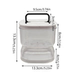 Borcan pentru Muraturi, Flippy, cu Separator pentru Lichide, Ermetic, Termorezistent, Tip Clepsidra, 1400 ml, ABS, Alb,