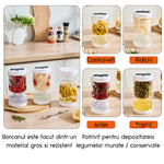 Borcan pentru Muraturi, Flippy, cu Separator pentru Lichide, Ermetic, Termorezistent, Tip Clepsidra, 1400 ml, ABS, Alb,