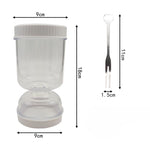 Borcan pentru Muraturi, Flippy, cu Separator pentru Lichide, Ermetic, Termorezistent, Tip Clepsidra, 2 Furculite