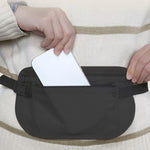 Borseta Anti-Furt, Flippy, 2 Compartimente, Reglabila, Unisex, pentru Documente, Carduri, Telefon, Negru
