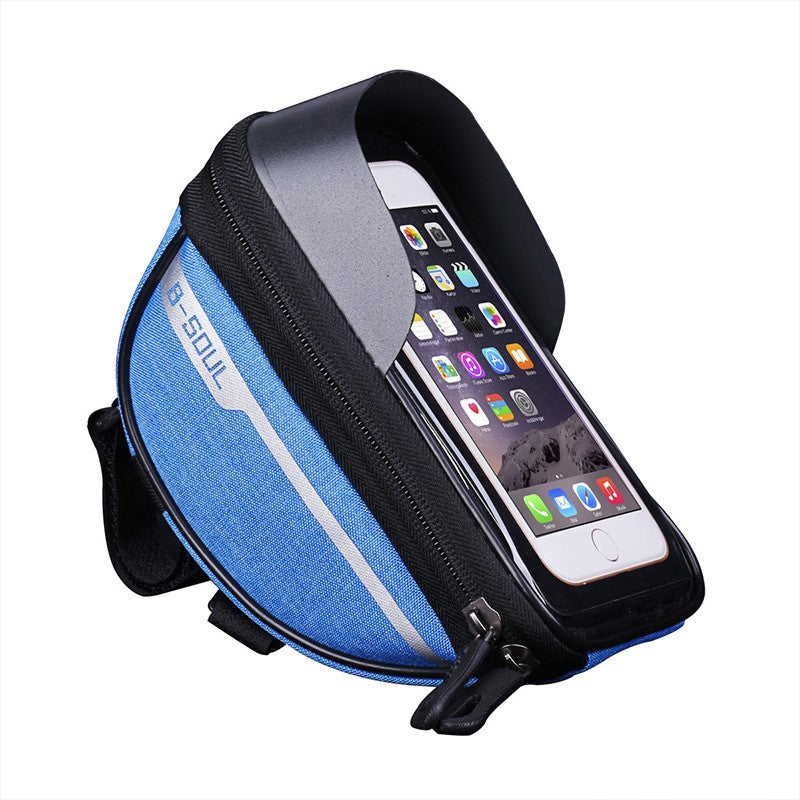 Borseta bicicleta impermeabila cu husa pentru telefon Flippy, montare pe ghidon, compatibila cu telefoane de pana la 16