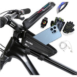 Borseta pentru bicicleta cu suport de telefon Flippy, capcitate 1L, 20.5x11.1x10.5 cm, cu spatiu de stocare, protectie
