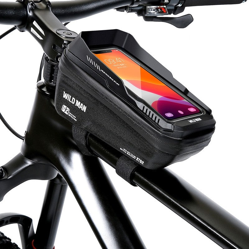 Borseta pentru bicicleta cu suport de telefon Flippy, capcitate 1L, 20.5x11.1x10.5 cm, cu spatiu de stocare, protectie