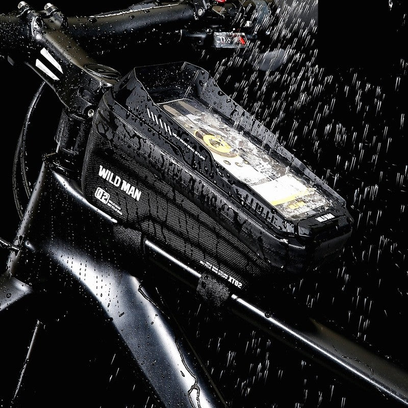 Borseta pentru bicicleta cu suport de telefon Flippy, capcitate 1L, 20.5x11.1x10.5 cm, cu spatiu de stocare, protectie