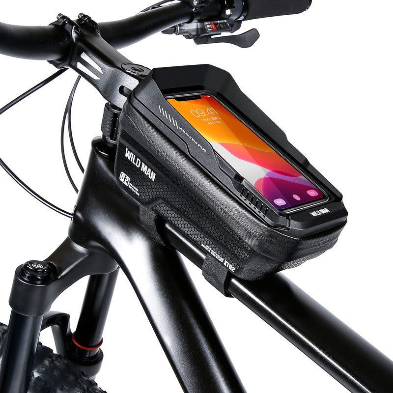 Borseta pentru bicicleta cu suport de telefon Flippy, capcitate 1L, 20.5x11.1x10.5 cm, cu spatiu de stocare, protectie