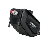 Borseta pentru bicicleta Flippy, Hard Shell, material piele artificiala si carbon, 20x12x11.5 cm, prindere de sa,