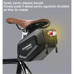 Borseta pentru bicicleta Flippy, Hard Shell, material piele artificiala si carbon, 20x12x11.5 cm, prindere de sa,