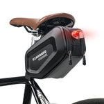 Borseta pentru bicicleta Flippy, Hard Shell, material piele artificiala si carbon, 20x12x11.5 cm, prindere de sa,