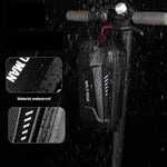 Borseta pentru bicicleta/trotineta Flippy, spatiu de depozitare, antisoc, waterproof, cu fermoar, 3L, material carbon