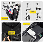 Borseta pentru bicicleta/trotineta Flippy, spatiu de depozitare, antisoc, waterproof, cu fermoar, 3L, material carbon