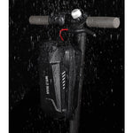 Borseta pentru bicicleta/trotineta Flippy, spatiu de depozitare, antisoc, waterproof, cu fermoar, 3L, material carbon
